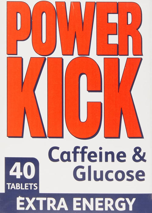 POWERKICK CAFFEINE TABLETS (40 Tablets) x 2