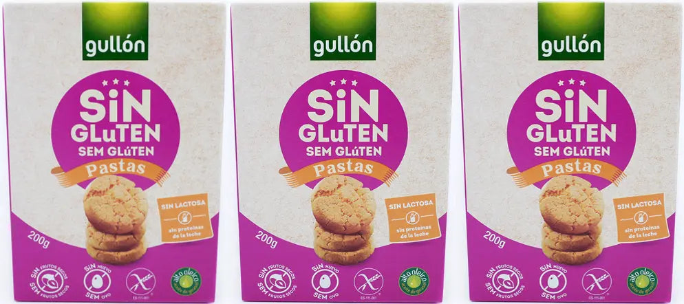 Gullon Cookies Gluten Free ,Egg Free Nut Free And Lactose Free - 3 packs